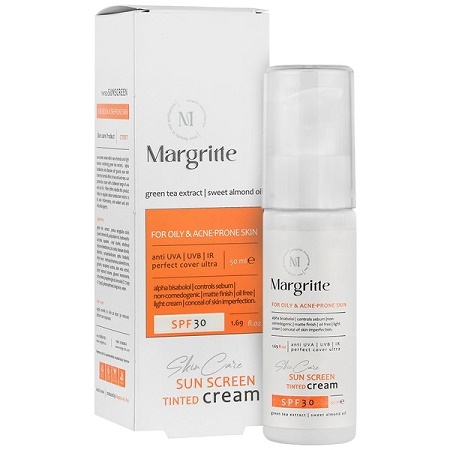 کرم-ضد-آفتاب-پوست-چرب-SPF30-رنگی-بژ-لایت-مارگریت-Margritte-