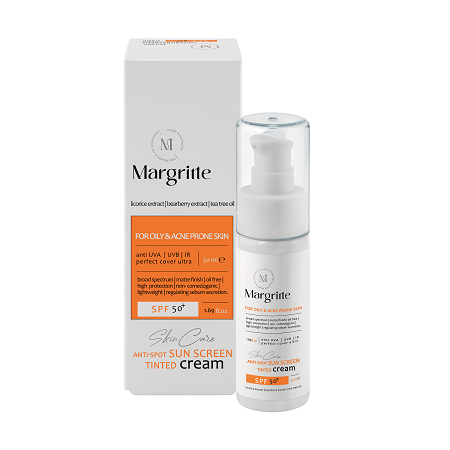 کرم-ضد-آفتاب-پوست-چرب-SPF50-رنگی-بژ-لایت-مارگریت-Margritte-